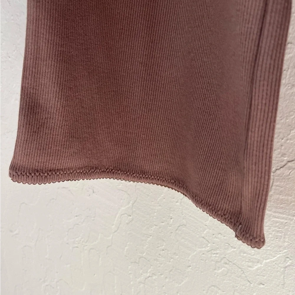 SKIMS Cotton Picot Straight Leg Pants in Umber - Picture 3 of 7